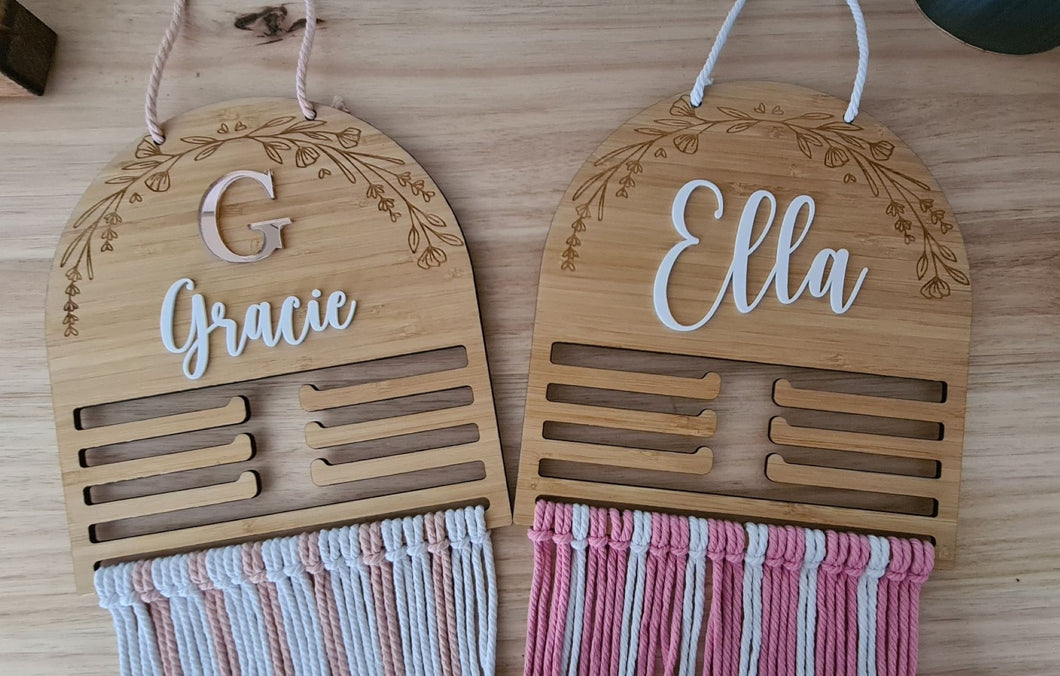 Bow Holder Personalised - Macrame