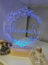 Personalised Night Light - Floral Wreath